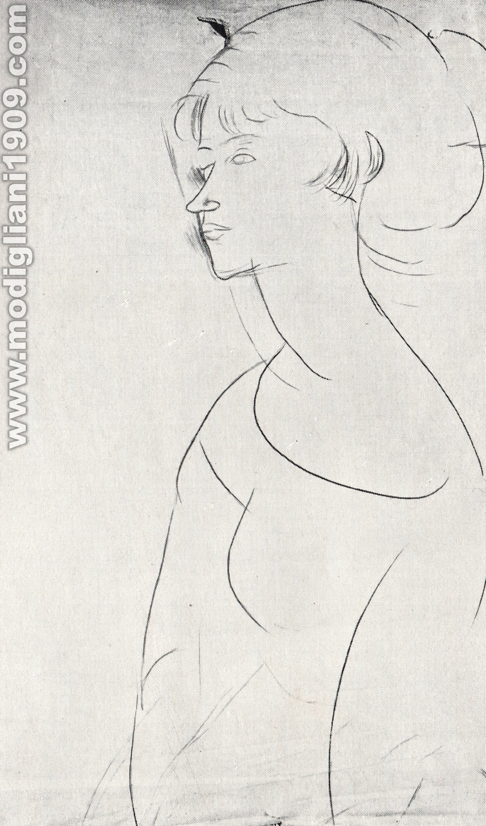 Amedeo Modigliani - Ritratto della signora Modigliani - 1918 - Parigi. Collezione Sullivan